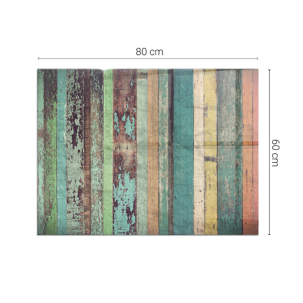 Rechthoekige vloerplaat voor houtkachel Planken in verschillende tinten