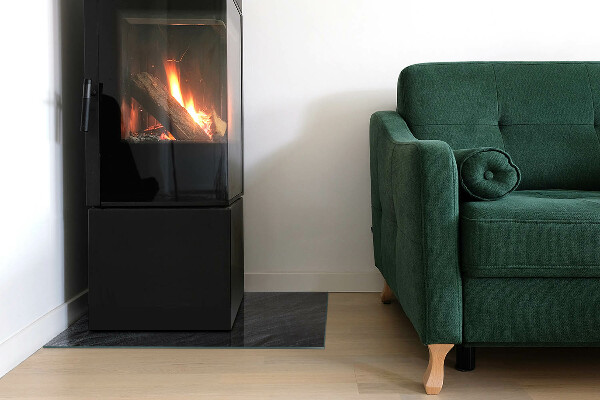 Rechthoekige vloerplaat voor kachel Steenoppervlaktetextuur