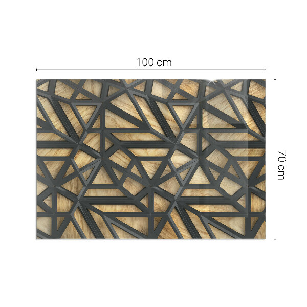 Rechthoekige kachel vloerplaat Geometrie met hout