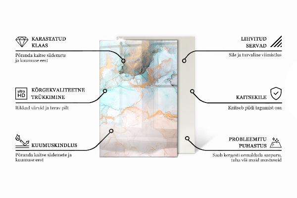 Rechthoekige vloerplaat voor houtkachel Abstract geometrisch patroon