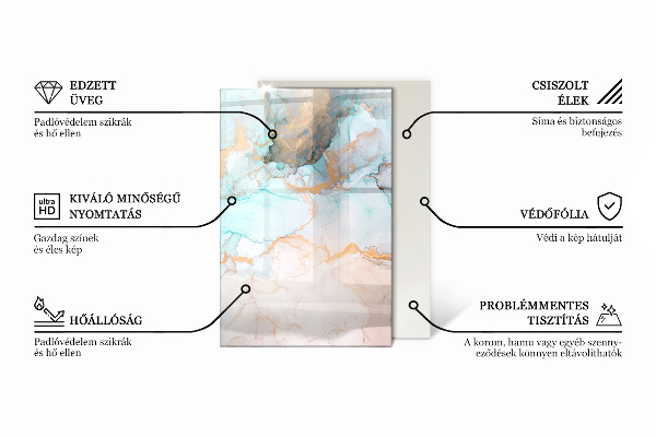 Rechthoekige vloerplaat voor houtkachel Abstract geometrisch patroon