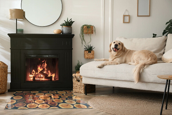 Rechthoekige kachel vloerplaat Doos met gesneden hout