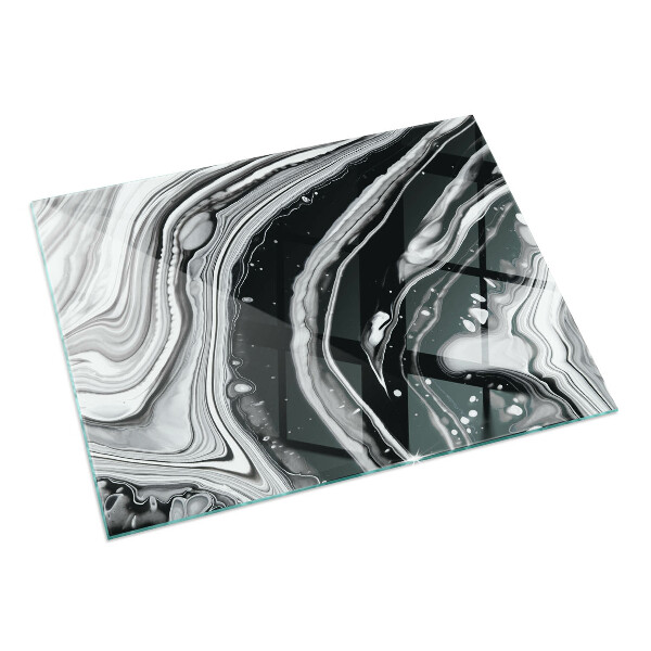 Rechthoekige vloerplaat voor kachel Abstracte golven en lijnen