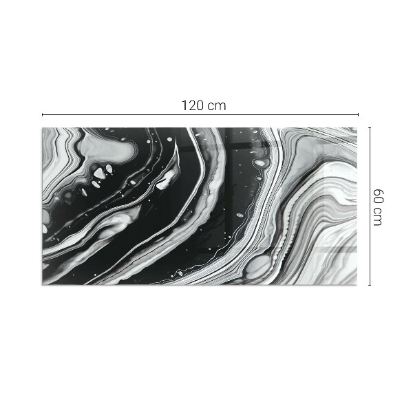 Rechthoekige vloerplaat voor kachel Abstracte golven en lijnen