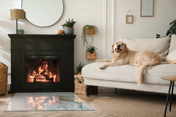 Rechthoekige vloerplaat voor kachel Abstract vloeibaar patroon