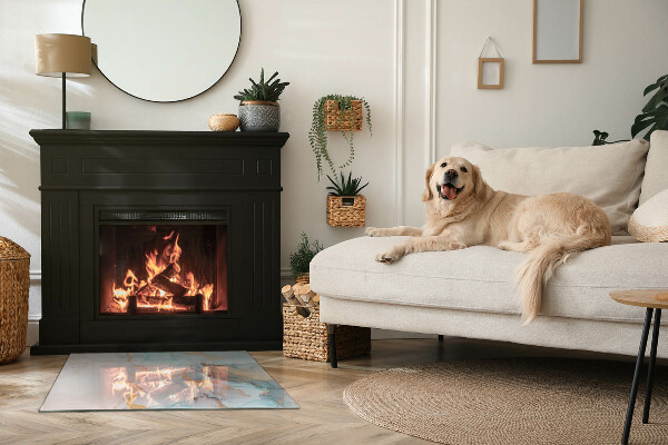 Rechthoekige vloerplaat voor kachel Abstract vloeibaar patroon