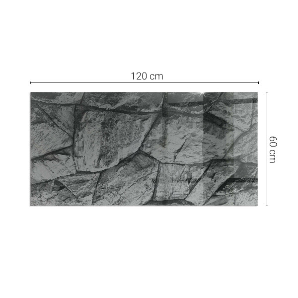 Rechthoekige vloerplaat voor houtkachel Natuursteenpatroon