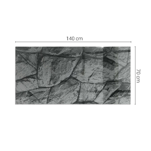 Rechthoekige vloerplaat voor houtkachel Natuursteenpatroon