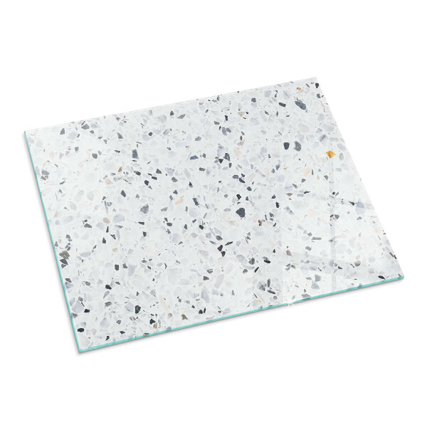 Rechthoekige vloerplaat voor kachel Steenpatroon met deeltjes