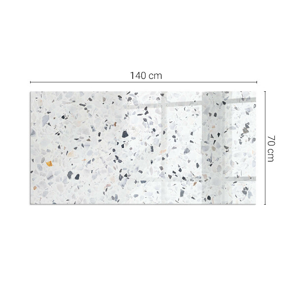 Rechthoekige vloerplaat voor kachel Steenpatroon met deeltjes