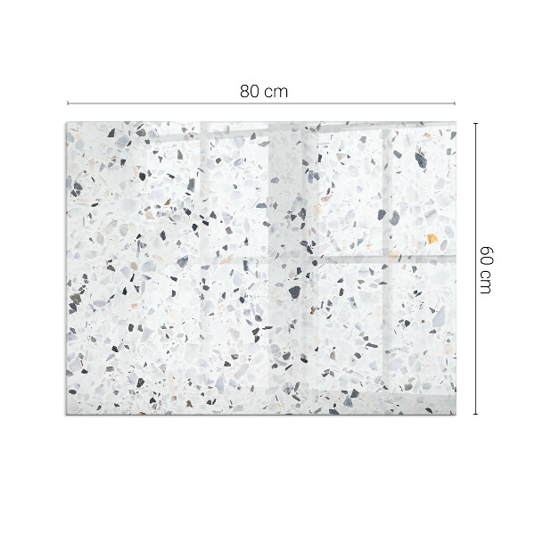 Rechthoekige vloerplaat voor kachel Steenpatroon met deeltjes