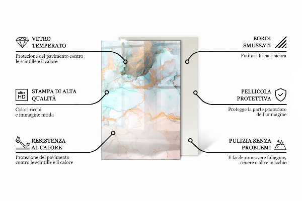 Rechthoekige vloerplaat voor kachel Licht crèmekleur