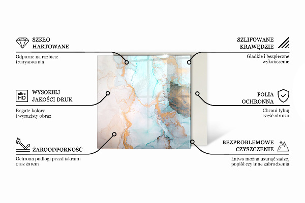 Zeshoekige plaat onder houtkachel Natuursteen textuur