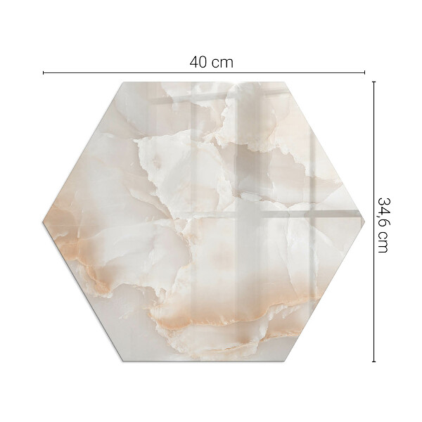 Zeshoekige plaat onder houtkachel Natuursteenpatroon