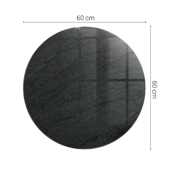 Ronde glazen tafelblad Motief met steenstructuur