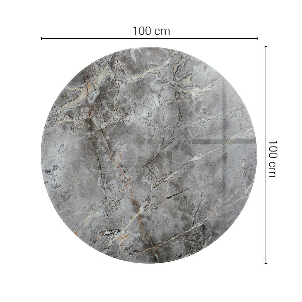 Ronde glazen tafelblad Stijlvol marmerpatroon