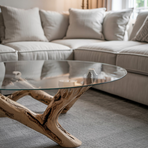 Rond tafelblad transparant