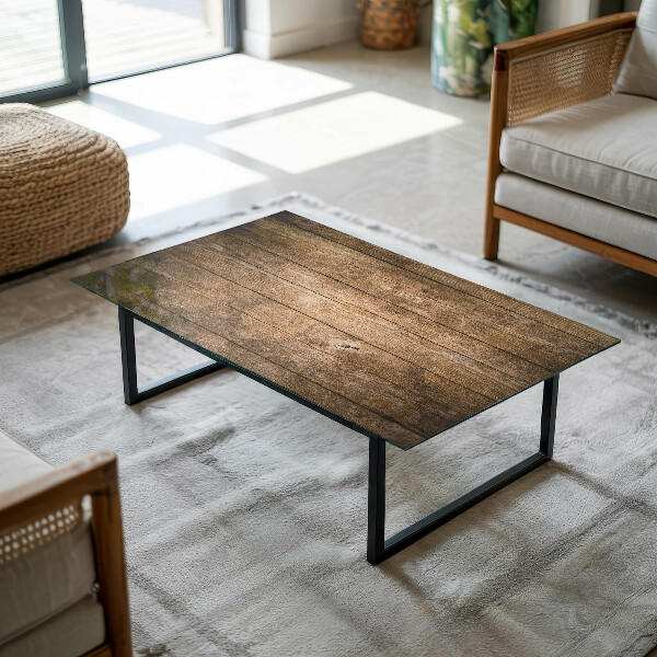 Rechthoekig tafelblad van glas Ecologische houtstructuur