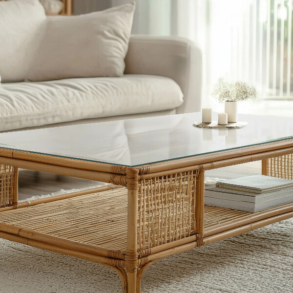 Rechthoekig tafelblad van glas Zuiver wit