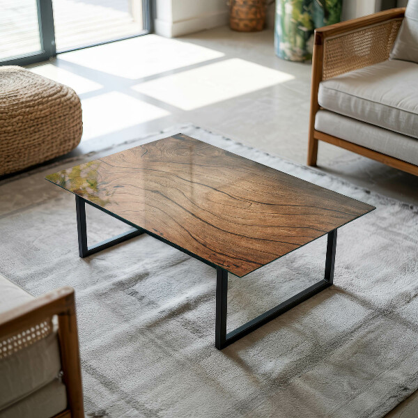 Rechthoekig tafelblad van glas Stijlvol bosmotief