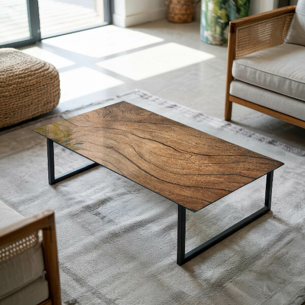 Rechthoekig tafelblad van glas Stijlvol bosmotief