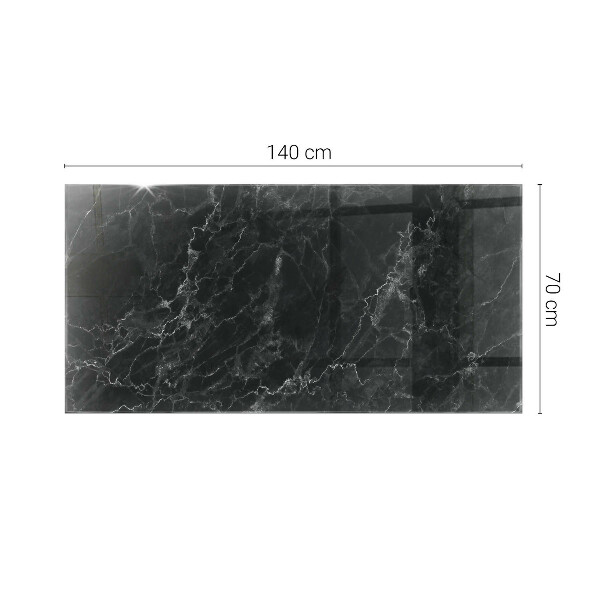 Rechthoekig tafelblad van glas Marmer met fijne aderen