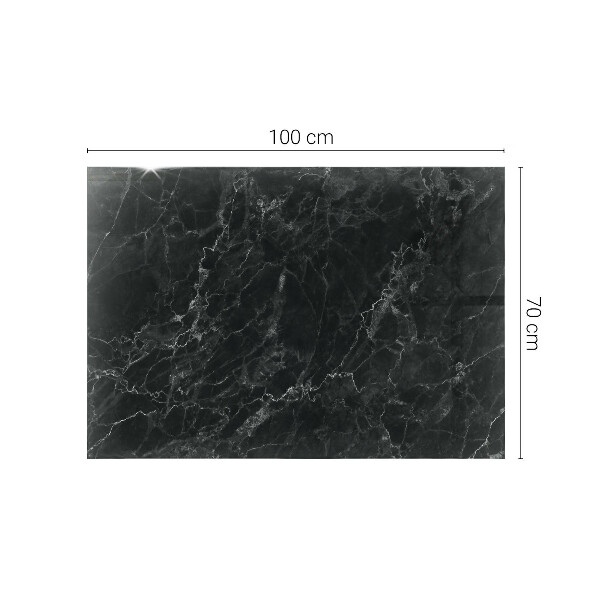Rechthoekig tafelblad van glas Marmer met fijne aderen