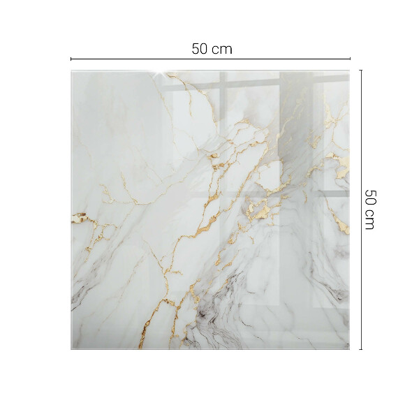 Rechthoekig tafelblad van glas Subtiele marmeraders