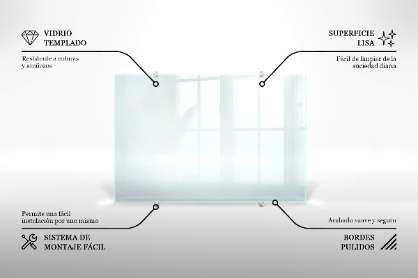 Glazen achterwand keuken transparant 140x70 cm