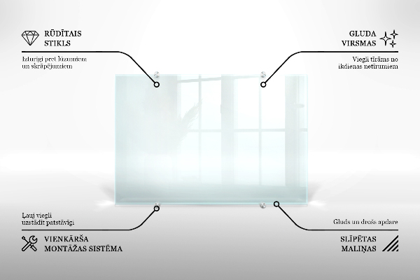Glazen achterwand keuken transparant 140x70 cm
