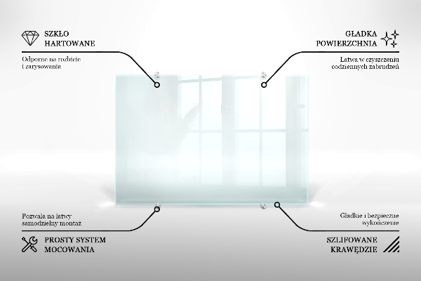 Glazen achterwand keuken transparant 140x70 cm