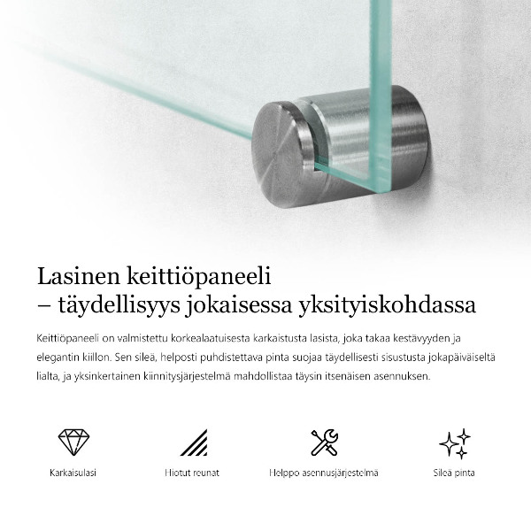 Achterwand keuken transparant 60x40 cm