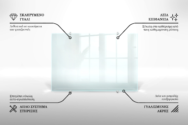 Achterwand keuken transparant 60x40 cm