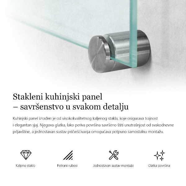 Achterwand keuken transparant 60x40 cm