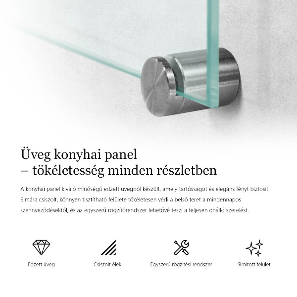 Achterwand keuken transparant 60x40 cm