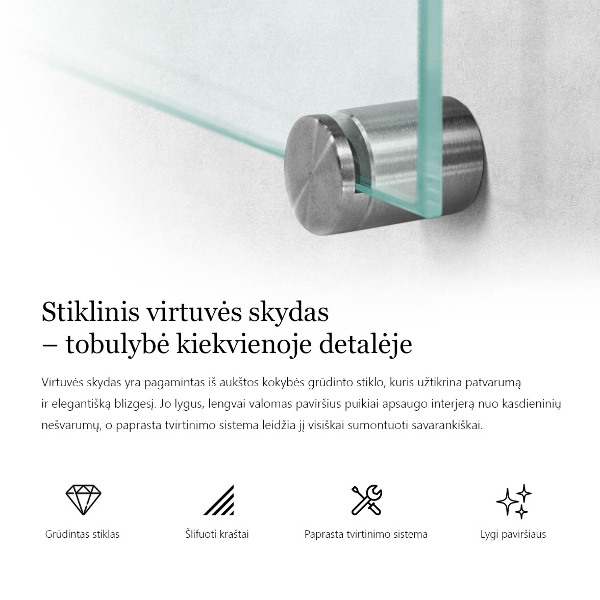 Achterwand keuken transparant 60x40 cm