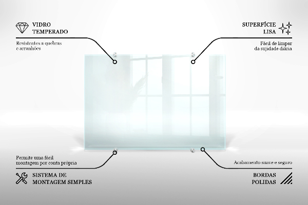 Achterwand keuken transparant 60x40 cm