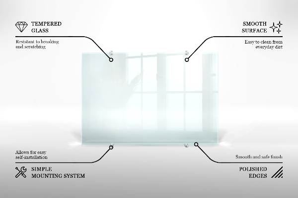 Achterwand keuken transparant 60x40 cm